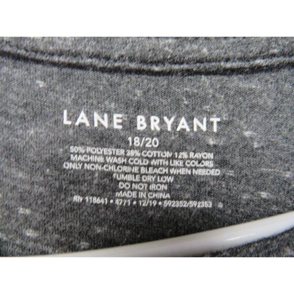 Lane Bryant Shirt Womens 18/20 Gray Rhinestone Four Leaf Clover St Patricks Day - Picture 4 of 7